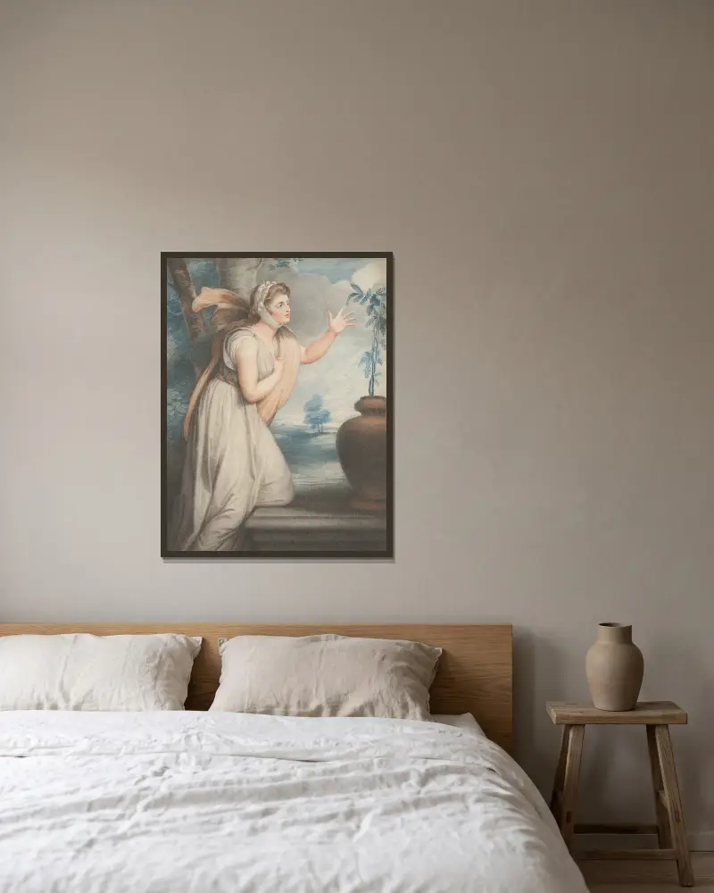 Sensibilität von George Romney gerahmt an einer Wand