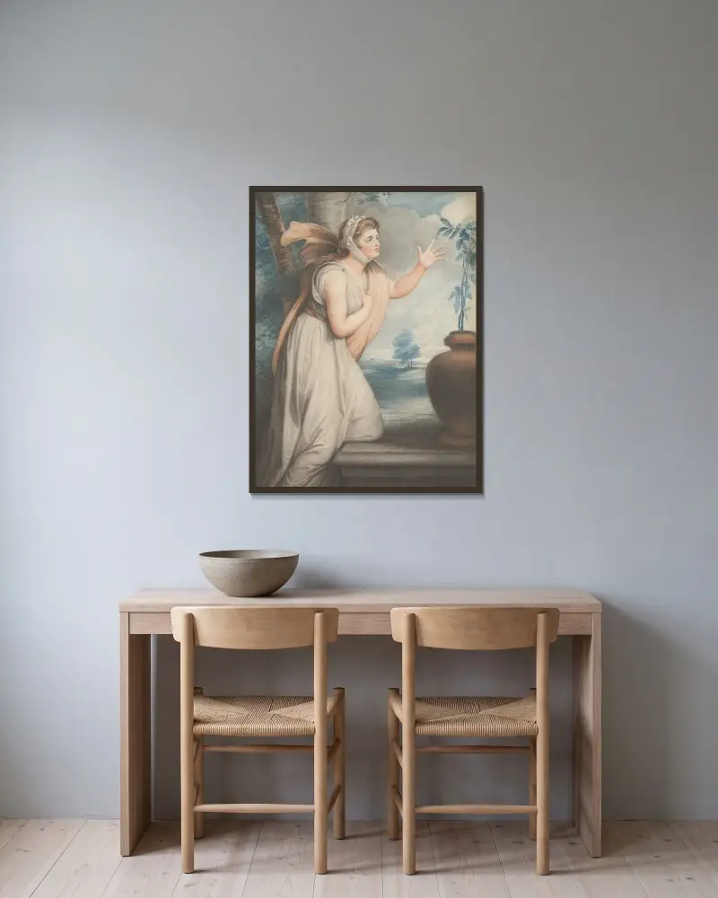 Sensibilität von George Romney gerahmt an einer Wand