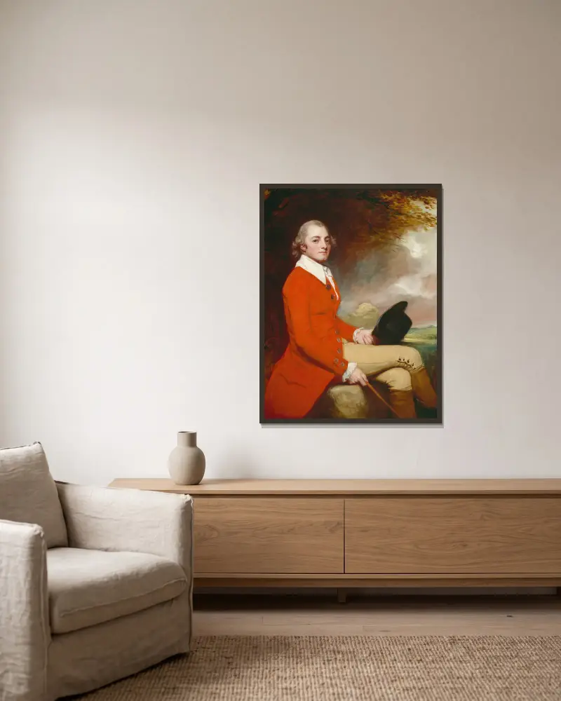 Thomas Grove från Ferne, Wiltshire av George Romney inramad på en vägg