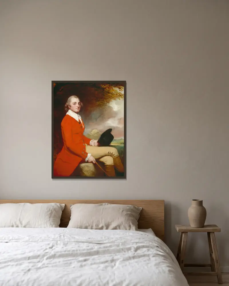 Thomas Grove från Ferne, Wiltshire av George Romney inramad på en vägg