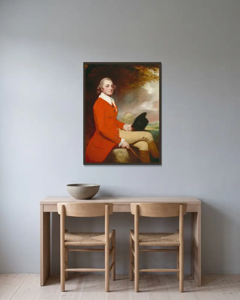 Thomas Grove från Ferne, Wiltshire av George Romney inramad på en vägg