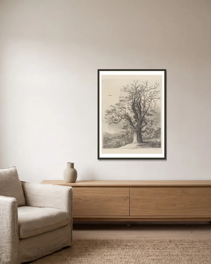 The Wallace Oak, Jacob George Strutt v rámu na stěně