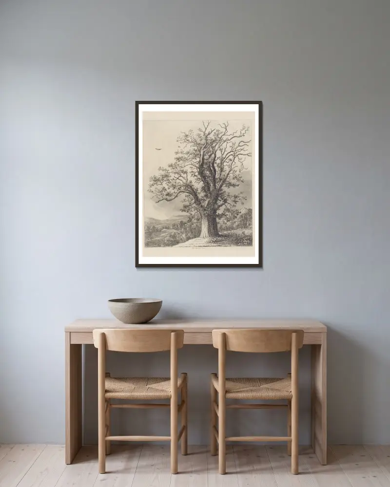 The Wallace Oak, Jacob George Strutt v rámu na stěně