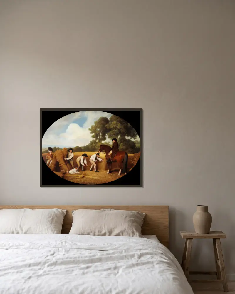 Schnitter von George Stubbs gerahmt an einer Wand