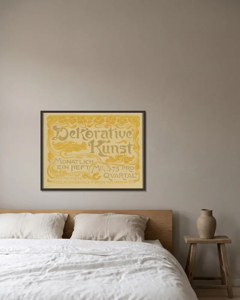 Dekorative Kunst von Georges Lemmen gerahmt an einer Wand