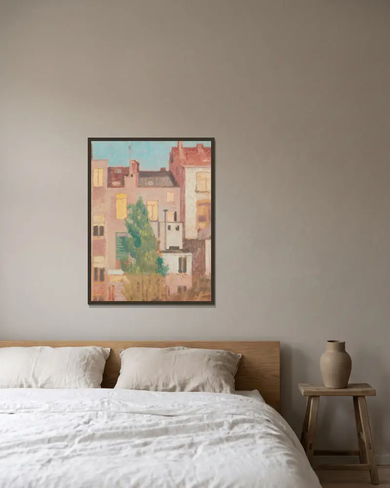 Domy (Maisons), Georges Lemmen v rámu na stěně