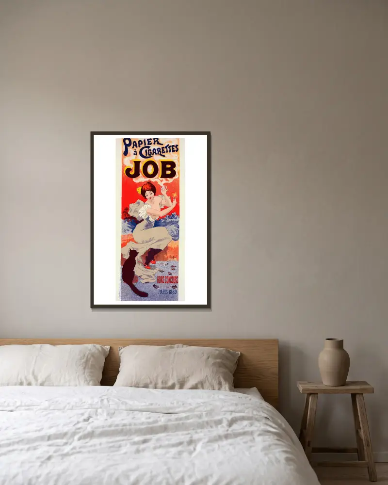 Zigarettenpapier Job von Georges Meunier gerahmt an einer Wand