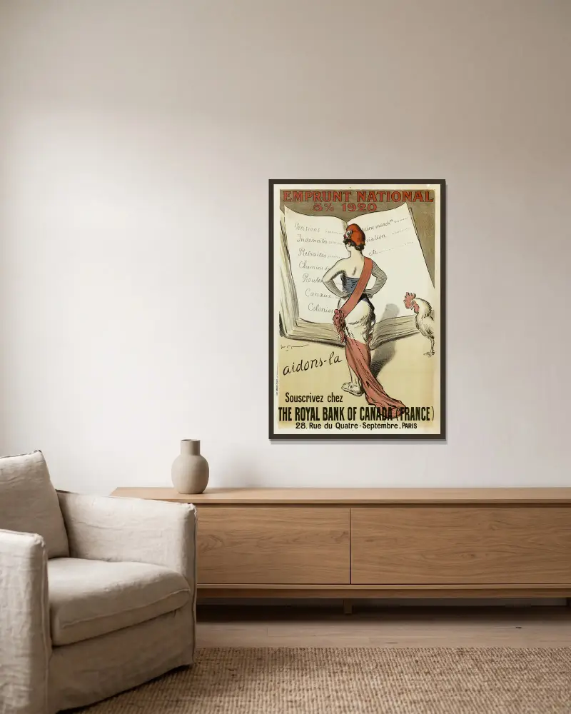 Souscrivez Chez The Royal Bank Of Canada (France) von Georges Meunier gerahmt an einer Wand