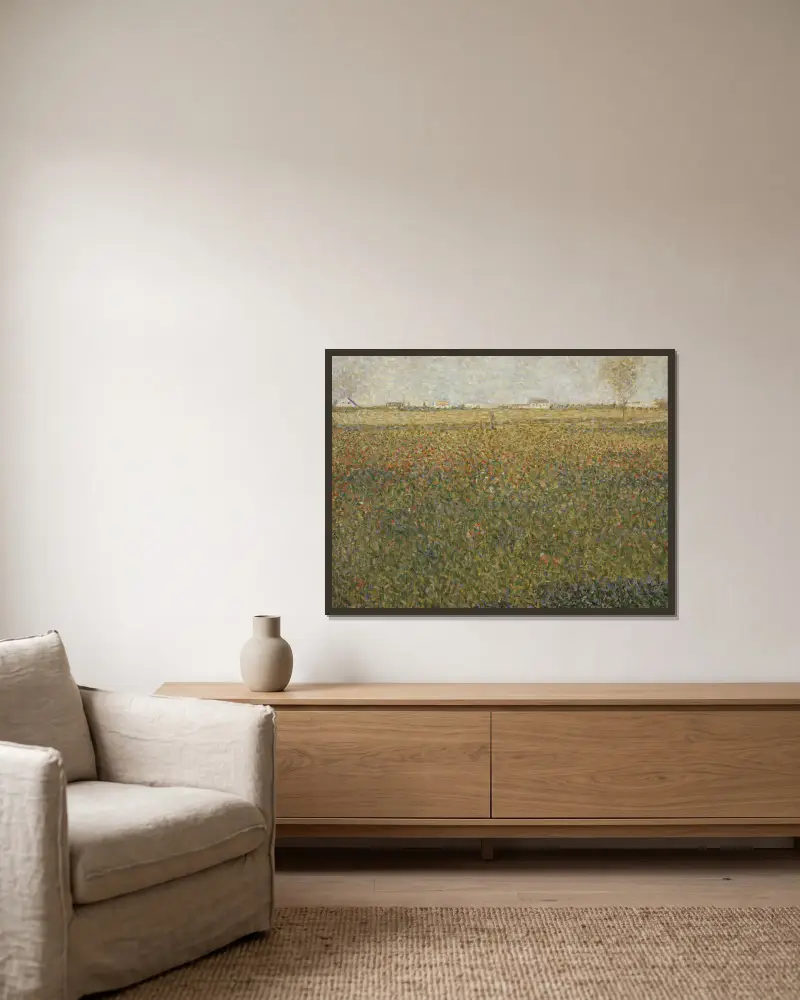La Luzerne, Saint-Denis von Georges Seurat gerahmt an einer Wand