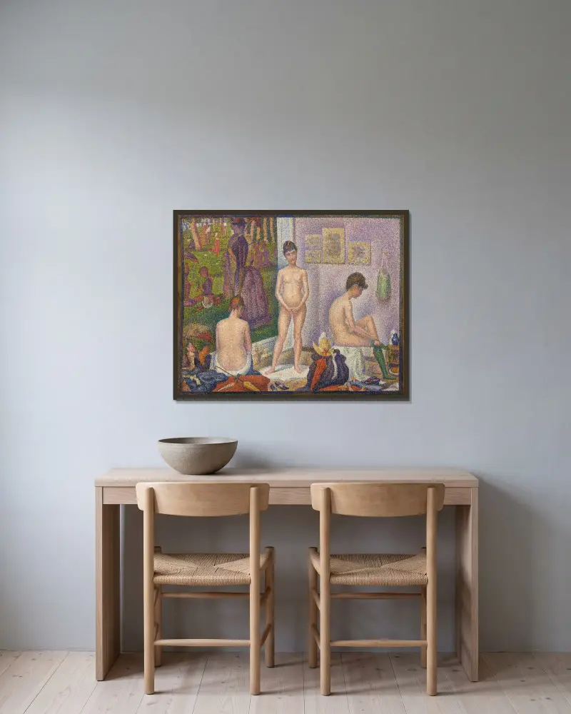 Modelki, Georges Seurat w ramie na ścianie