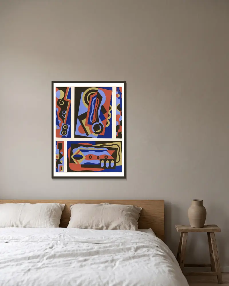 Collection decors et couleurs Pl.10 av Georges Valmier inramad på en vägg