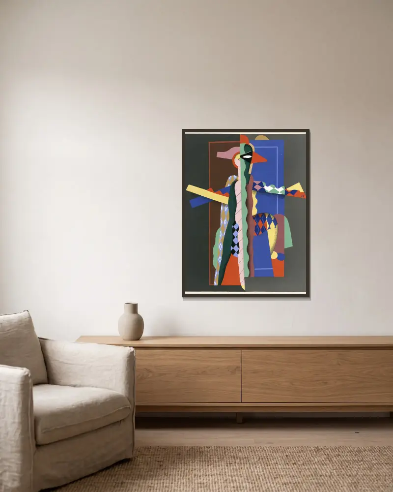 Collection decors et couleurs Pl.13 av Georges Valmier inramad på en vägg