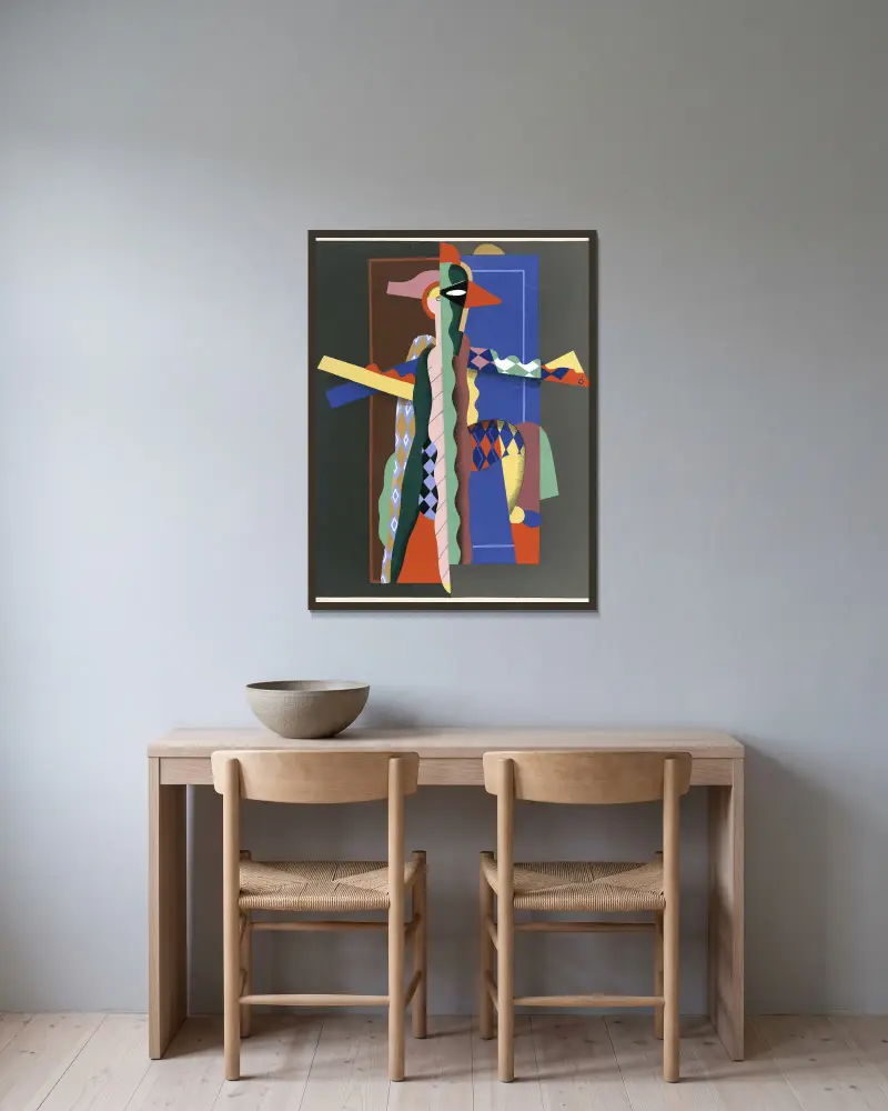 Collection decors et couleurs Pl.13 av Georges Valmier inramad på en vägg