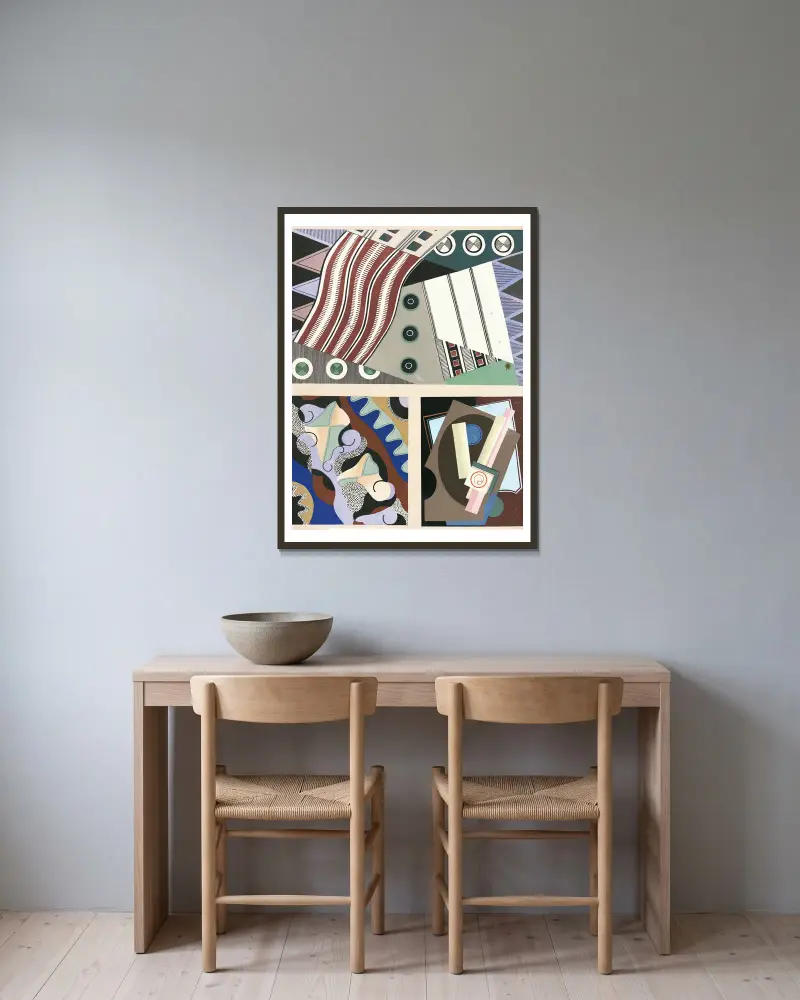 Collection decors et couleurs Pl.14 av Georges Valmier inramad på en vägg