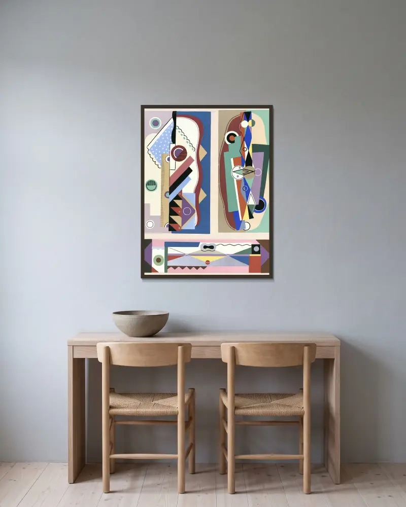 Collection decors et couleurs Pl.17 av Georges Valmier inramad på en vägg