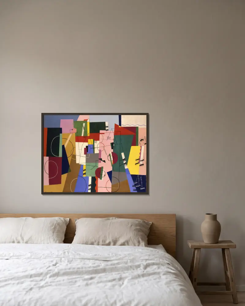 Landscape av Georges Valmier inramad på en vägg