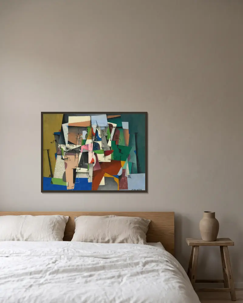 LE PIANO av Georges Valmier inramad på en vägg
