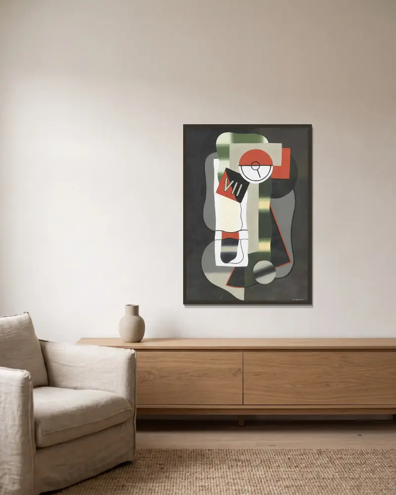 Time av Georges Valmier inramad på en vägg