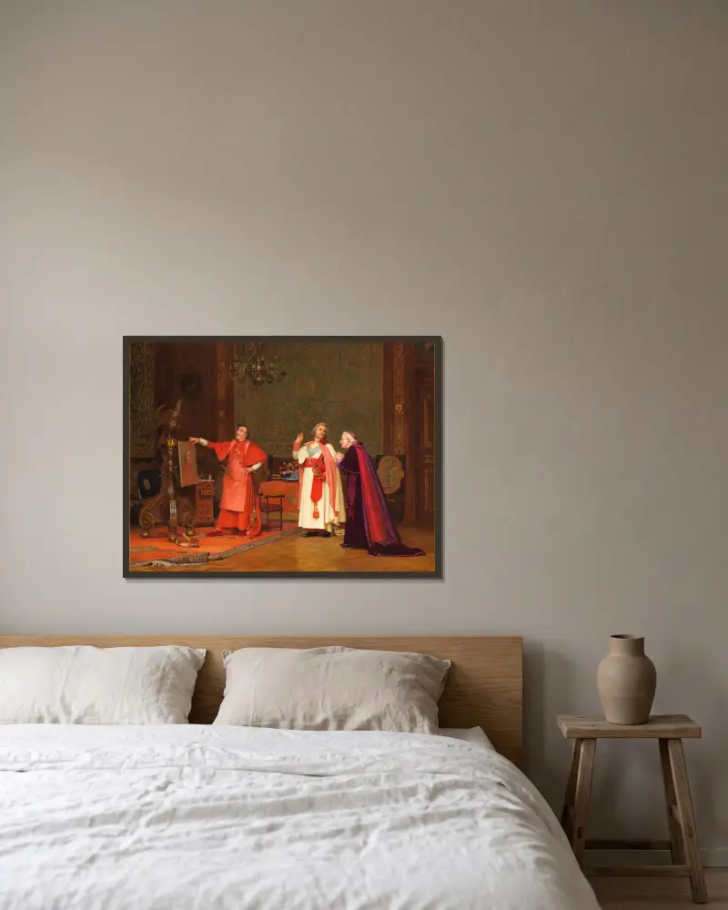 Painted by himself av Jehan Georges Vibert inramad på en vägg