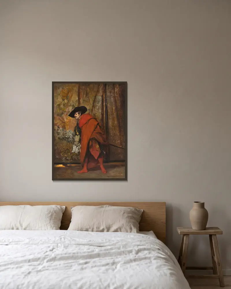 Polonius za závěsem, Jehan Georges Vibert v rámu na stěně
