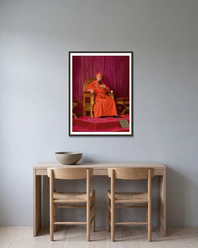 Si J’étais Roi av Jehan Georges Vibert inramad på en vägg