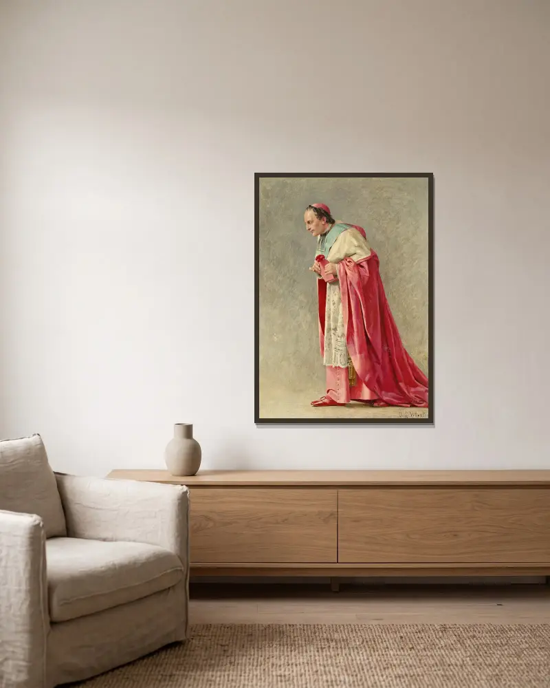 Kardinálen, Jehan Georges Vibert v rámu na stěně
