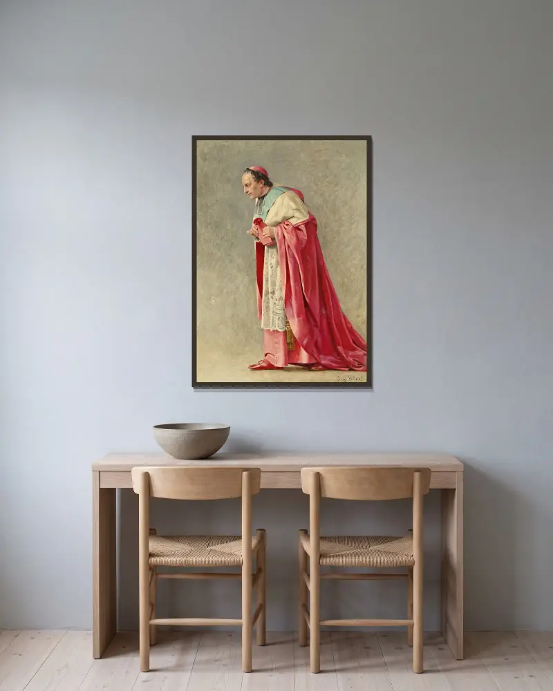 Kardinálen, Jehan Georges Vibert v rámu na stěně