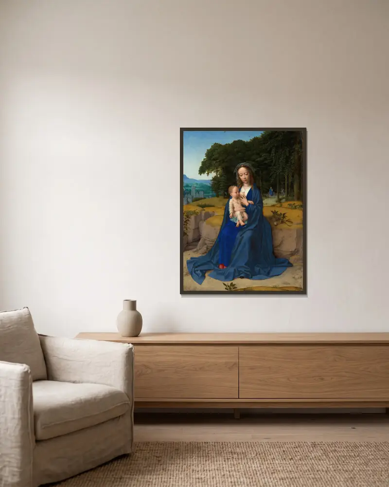 Odpoczynek podczas ucieczki do Egiptu, 1512, Gerard David w ramie na ścianie