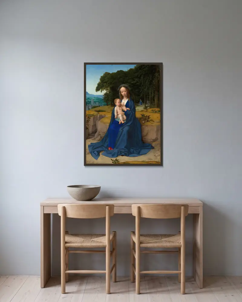 Odpoczynek podczas ucieczki do Egiptu, 1512, Gerard David w ramie na ścianie