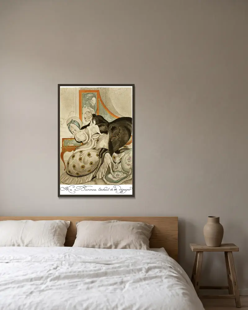 Na czerwonych obcasach, pl. 07, Gerda Wegener w ramie na ścianie