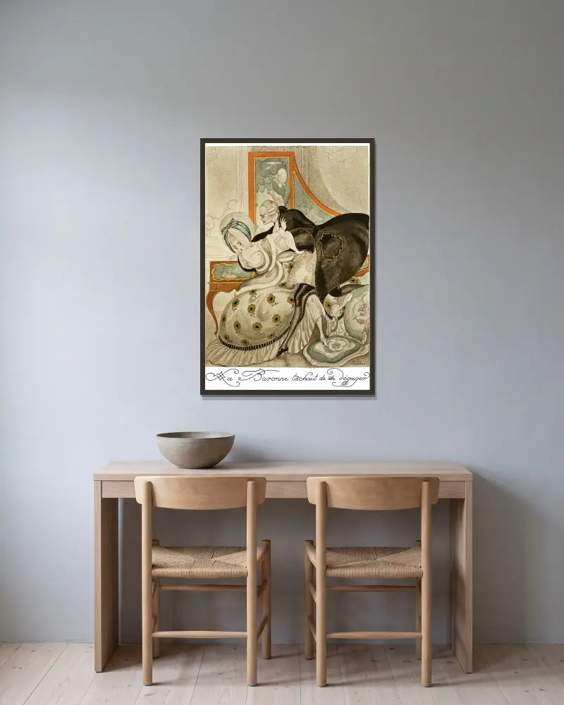 Na czerwonych obcasach, pl. 07, Gerda Wegener w ramie na ścianie