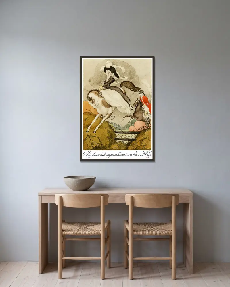 Na czerwonych obcasach, plansza 08, Gerda Wegener w ramie na ścianie