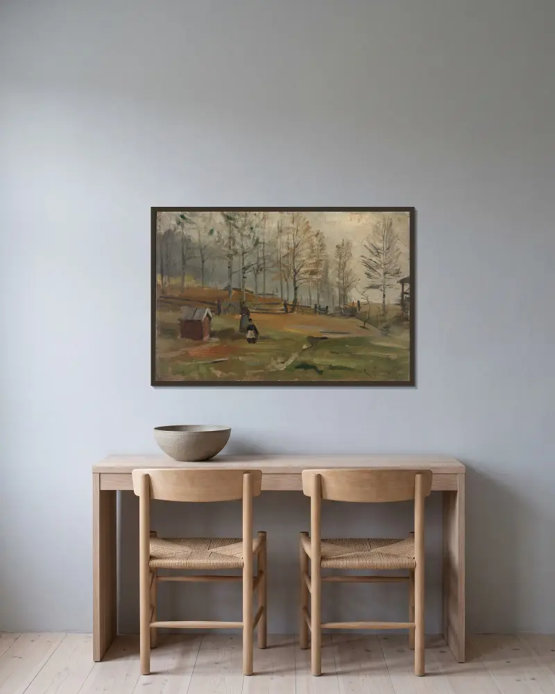 Herbst von Gerhard Munthe gerahmt an einer Wand