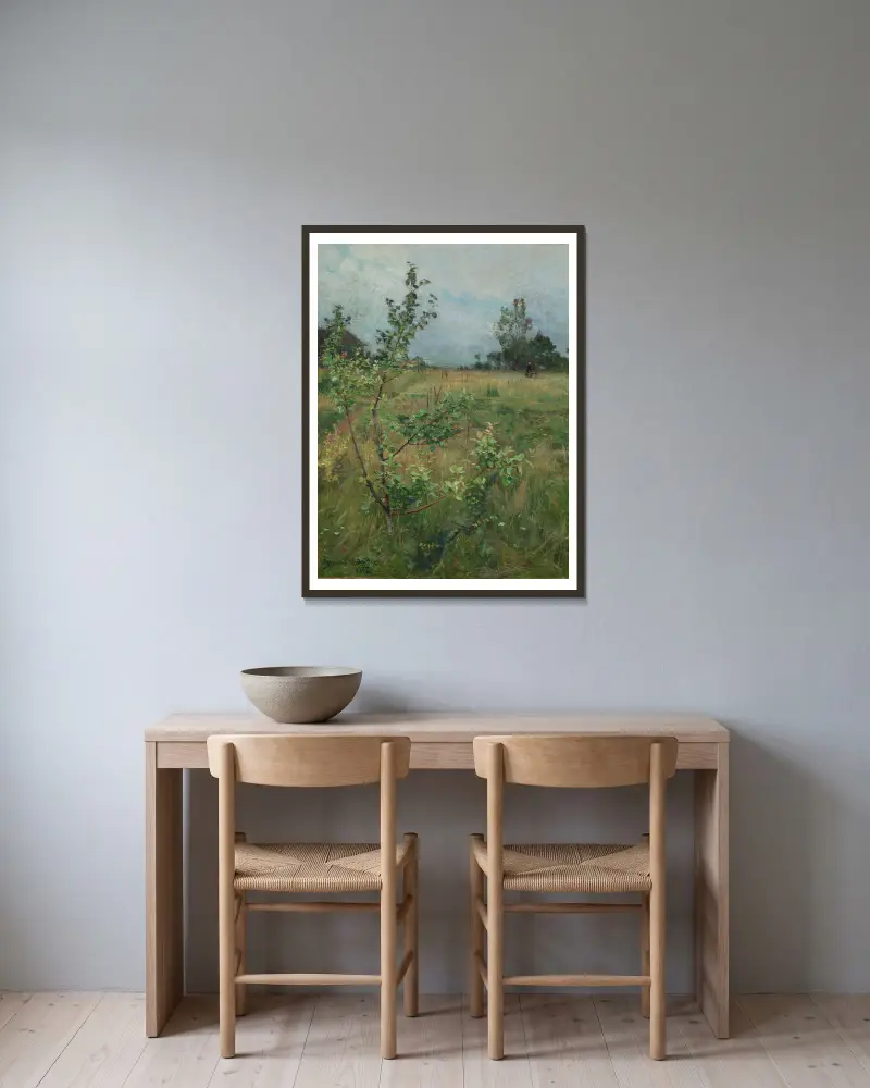 The Apple Tree av Gerhard Munthe inramad på en vägg