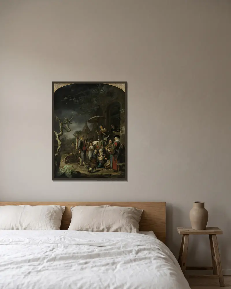 Šarlatán, Gerrit Dou v rámu na stěně