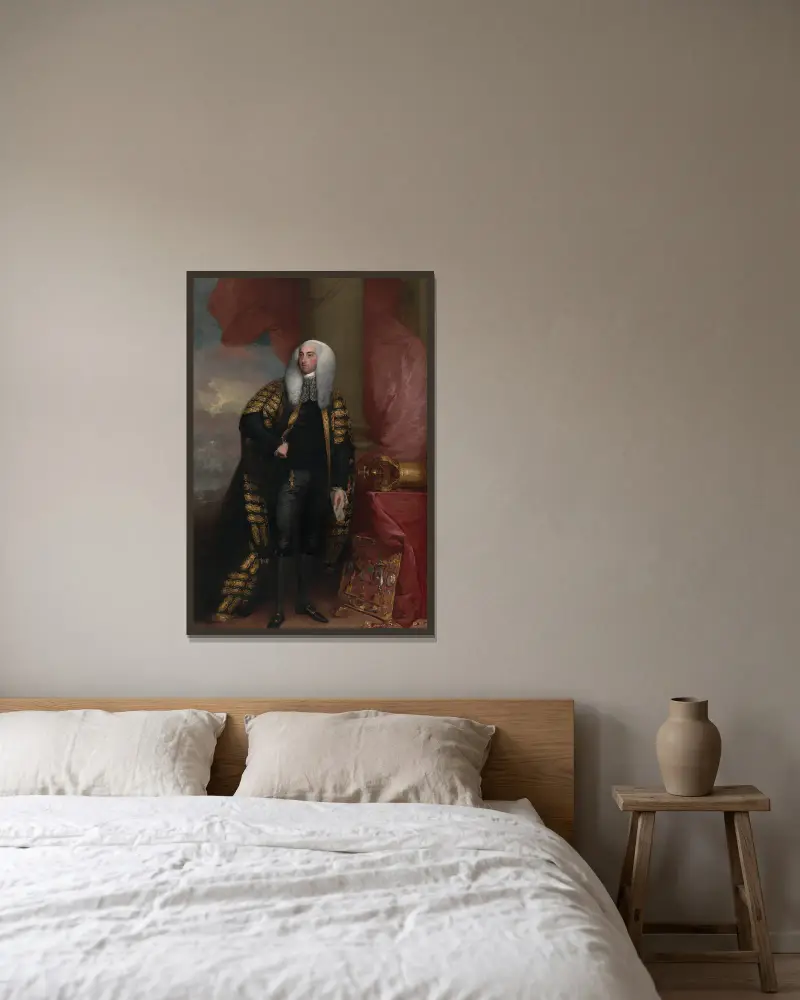 Baron FitzGibbon av Gilbert Stuart inramad på en vägg