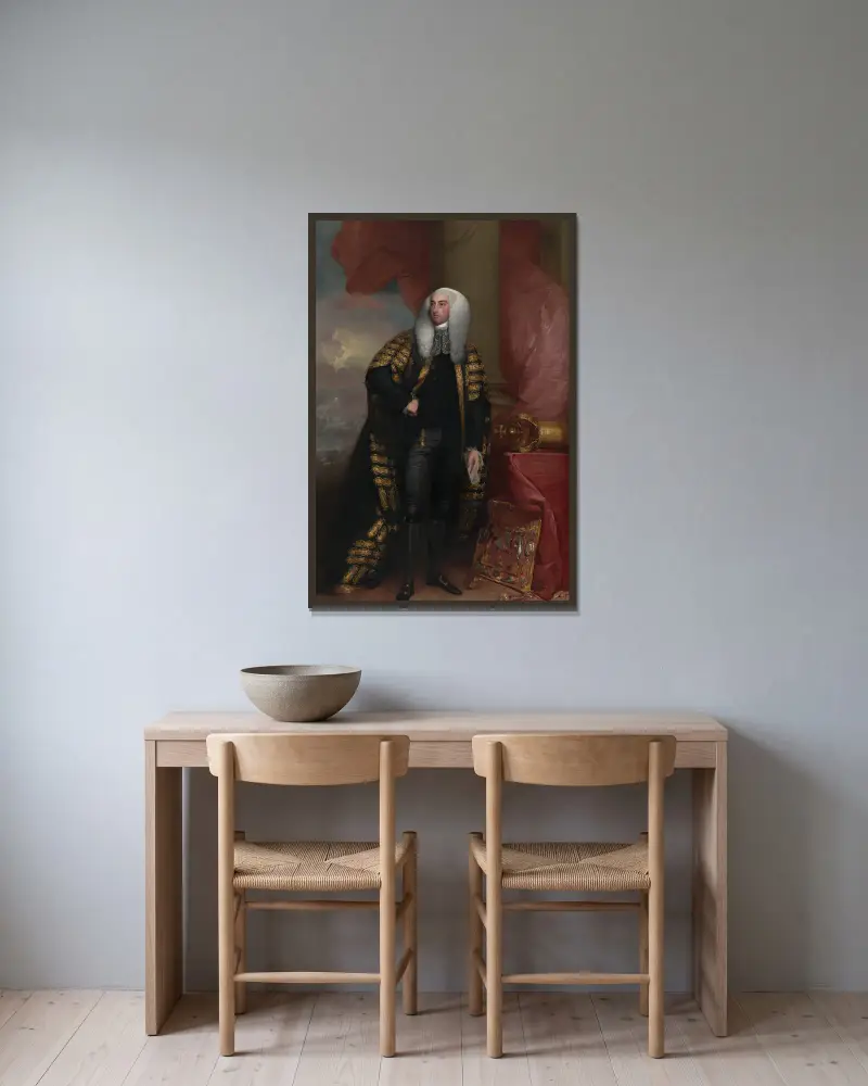 Baron FitzGibbon av Gilbert Stuart inramad på en vägg
