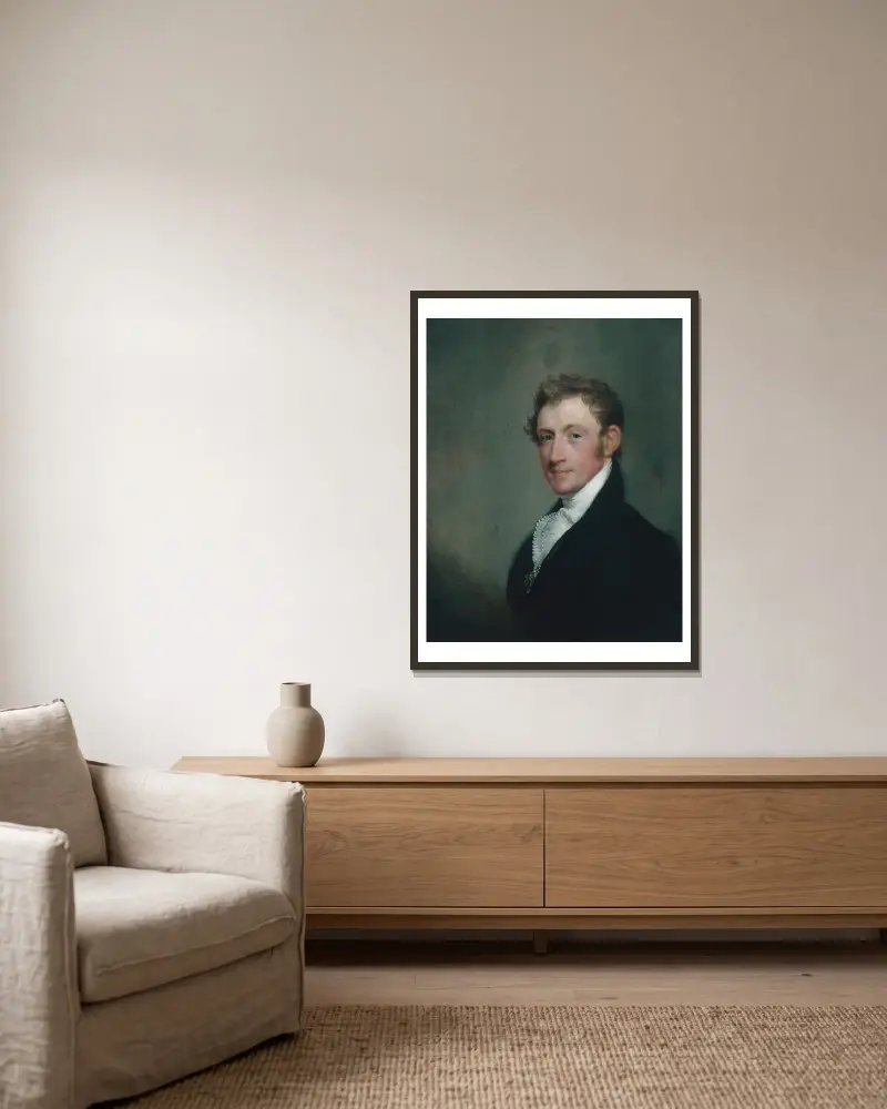 David Sears, Jr. av Gilbert Stuart inramad på en vägg
