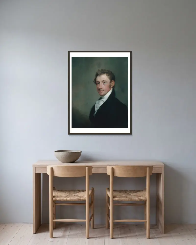 David Sears, Jr. av Gilbert Stuart inramad på en vägg