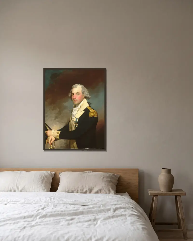 Matthew Clarkson av Gilbert Stuart inramad på en vägg
