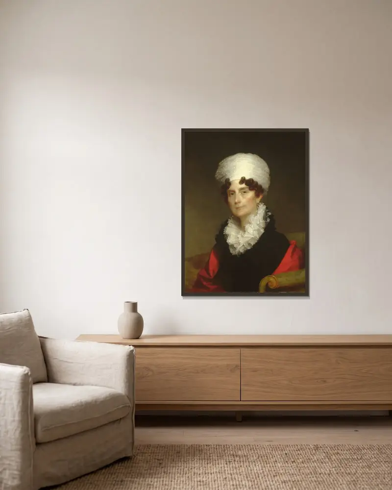 Mrs. Andrew Sigourney, Gilbert Stuart v rámu na stěně