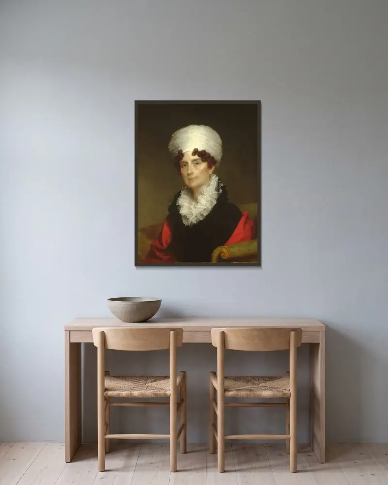Mrs. Andrew Sigourney, Gilbert Stuart v rámu na stěně