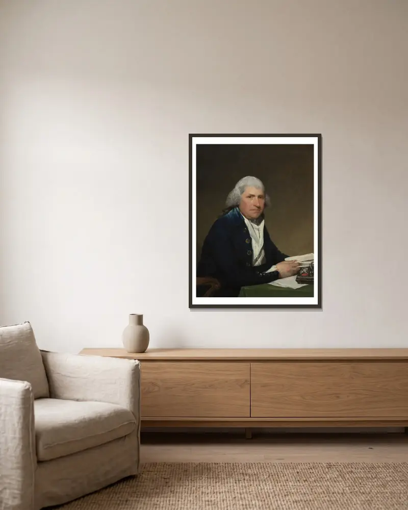 Richard Yates av Gilbert Stuart inramad på en vägg