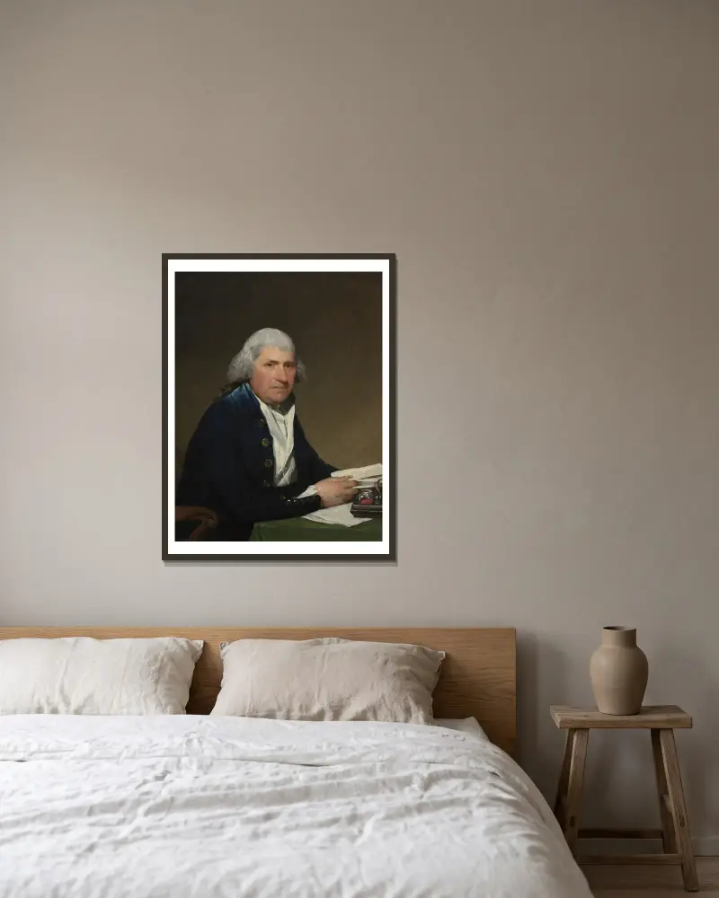 Richard Yates av Gilbert Stuart inramad på en vägg