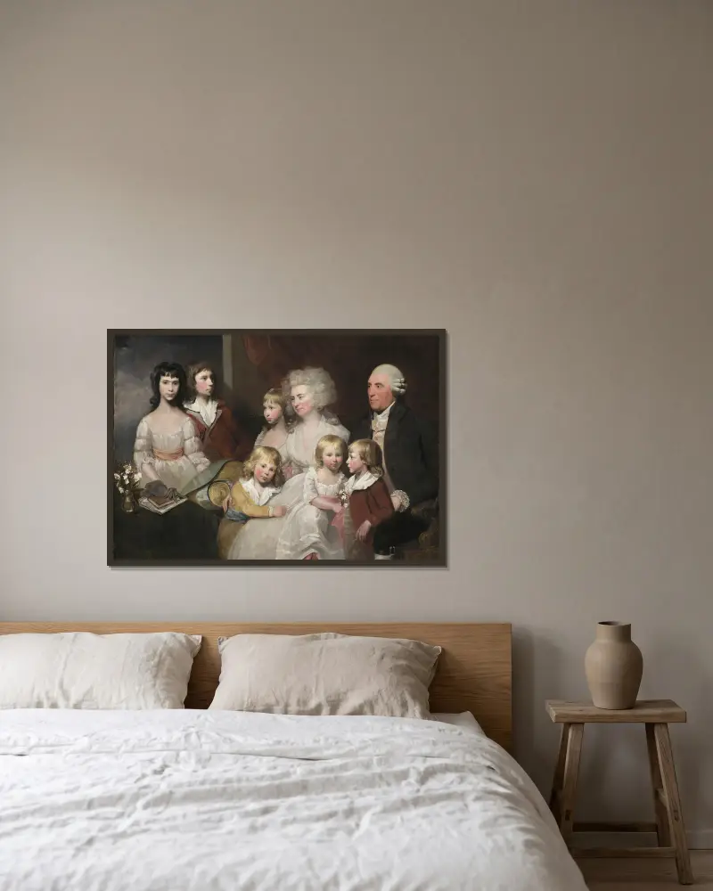 Die Familie Todd von Gilbert Stuart gerahmt an einer Wand