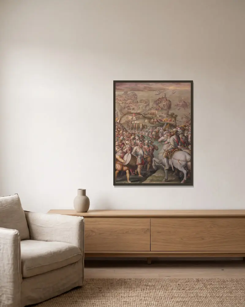 Zdobycie Porto Ercole, Giorgio Vasari w ramie na ścianie