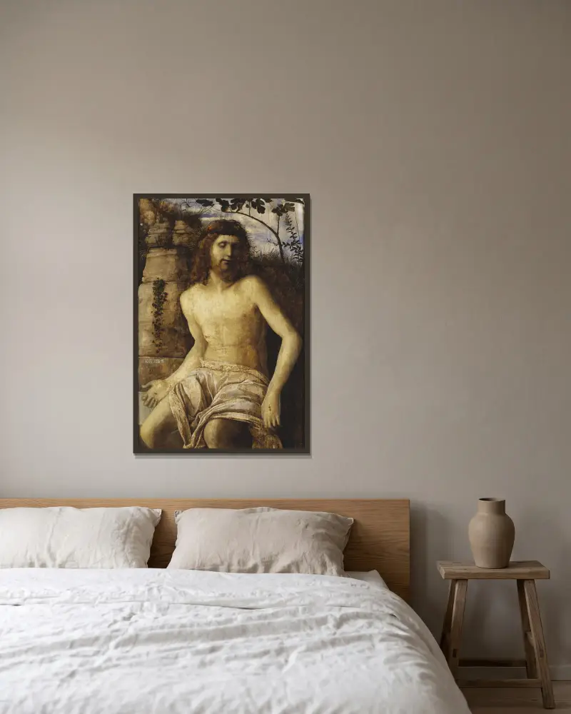 Chrystus ukoronowany cierniem, Giovanni Bellini w ramie na ścianie