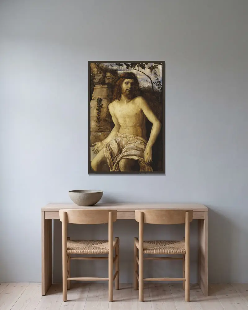 Chrystus ukoronowany cierniem, Giovanni Bellini w ramie na ścianie