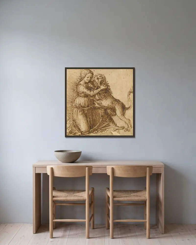 Fortitude av Giovanni Bellini inramad på en vägg