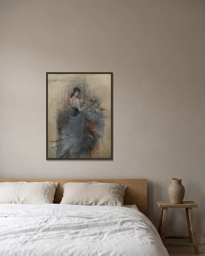 U krbu, Giovanni Boldini v rámu na stěně